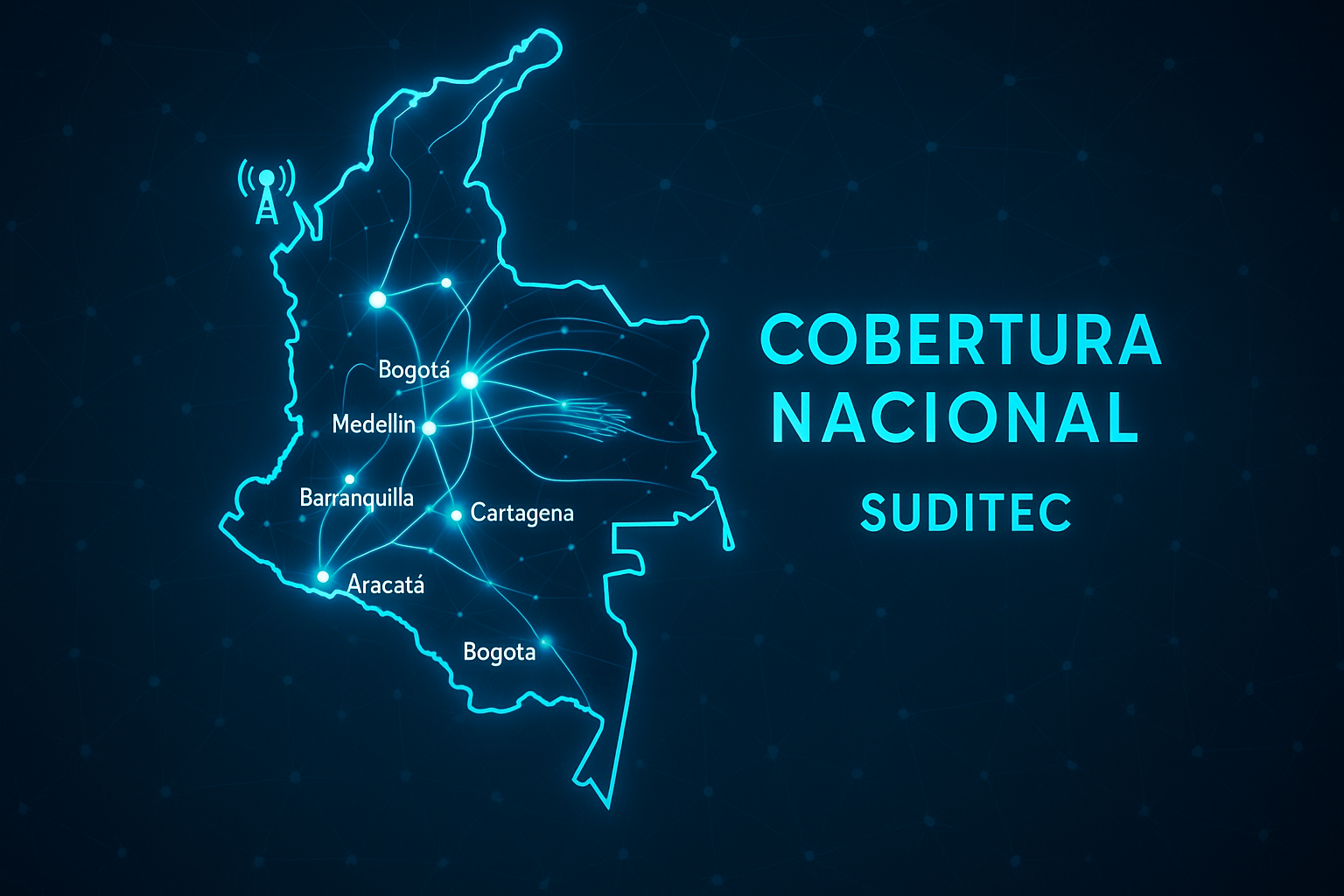 Cobertura nacional de internet en Colombia